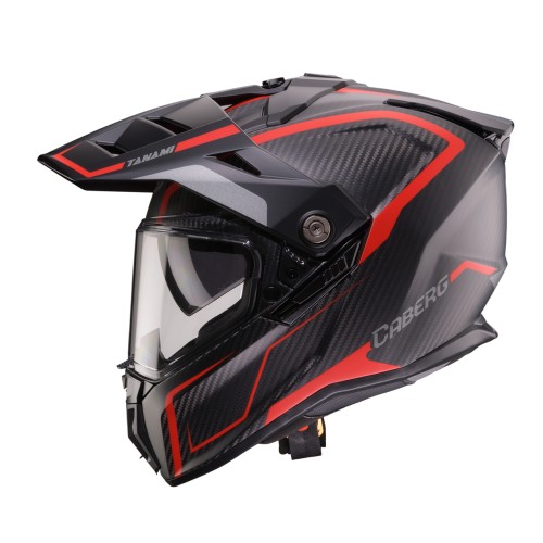 CASCO INTEGRALE TANAMI MATT CARBON GRAVITY RED/GREY | CABERG
