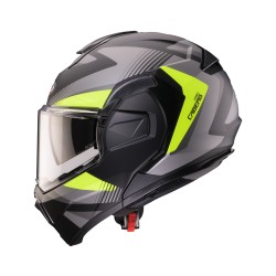 CASCO FLIP-BACK TRIP LUNAR MATT BLACK/GREY/YELLOW FLUO | CABERG