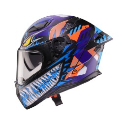 CASCO INTEGRALE DRIFT EVO II NOBO MATT BLACK/RED FL/BLUE/PURPLE FL | CABERG