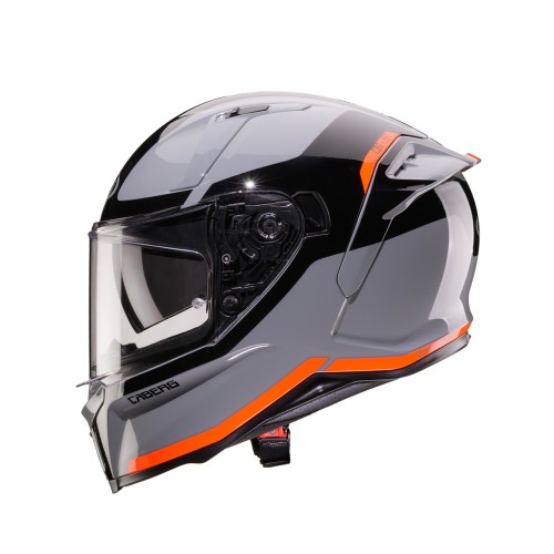 CASCO INTEGRALE AVALON X PURE GREY/BLACK/RED FLUO | CABERG