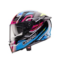 CASCO INTEGRALE AVALON X BRAMA BLACK/LIGHT BLUE/YELLOW FL/FUCHSIA | CABERG