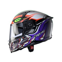 CASCO INTEGRALE AVALON X GURKHA MATT BLACK/ORANGE F/GREEN F/PURPLE | CABERG