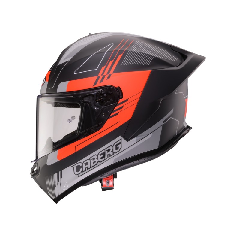 CASCO INTEGRALE ROXTER COLT MATT BLACK/RED FLUO/GREY | CABERG