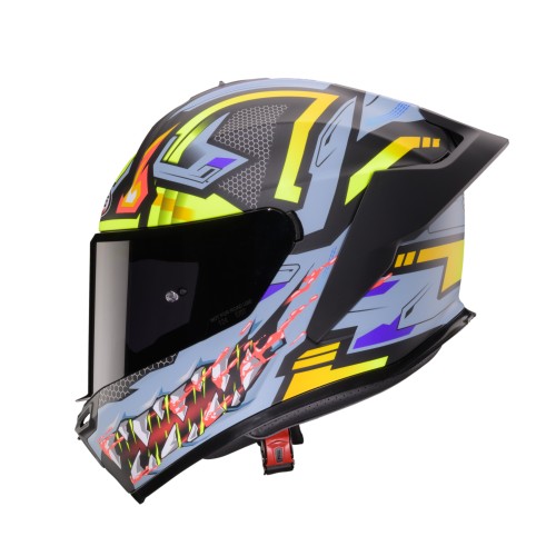 CASCO INTEGRALE ROXTER HUNTER MATT BLACK/GREY/YELLOW FLUO | CABERG