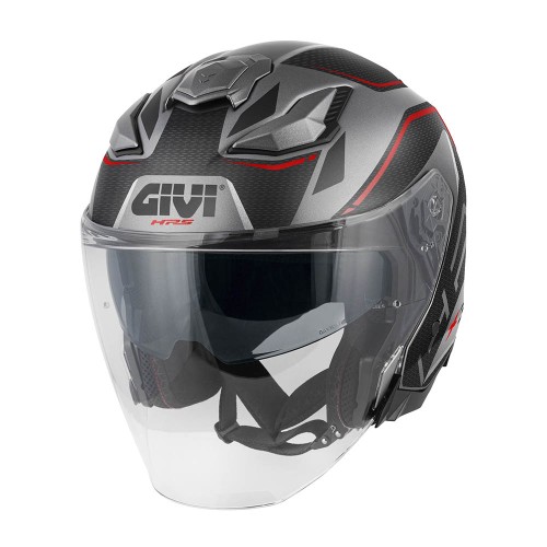 GIVI CASCO JET ABS X31F IMPACT TITANIO/ROSSO | GIVI