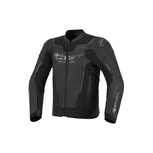 GP FORCE V2 LEATHER JACKET BLACK BLACK | ALPINESTARS