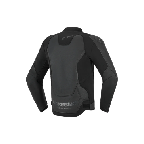 GP FORCE V2 LEATHER JACKET BLACK BLACK | ALPINESTARS
