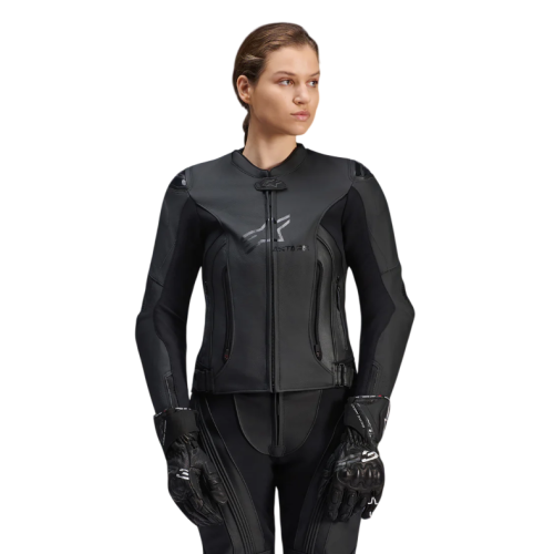 STELLA GP PLUS V4 LEATHER JACKET BLACK BLACK | ALPINESTARS