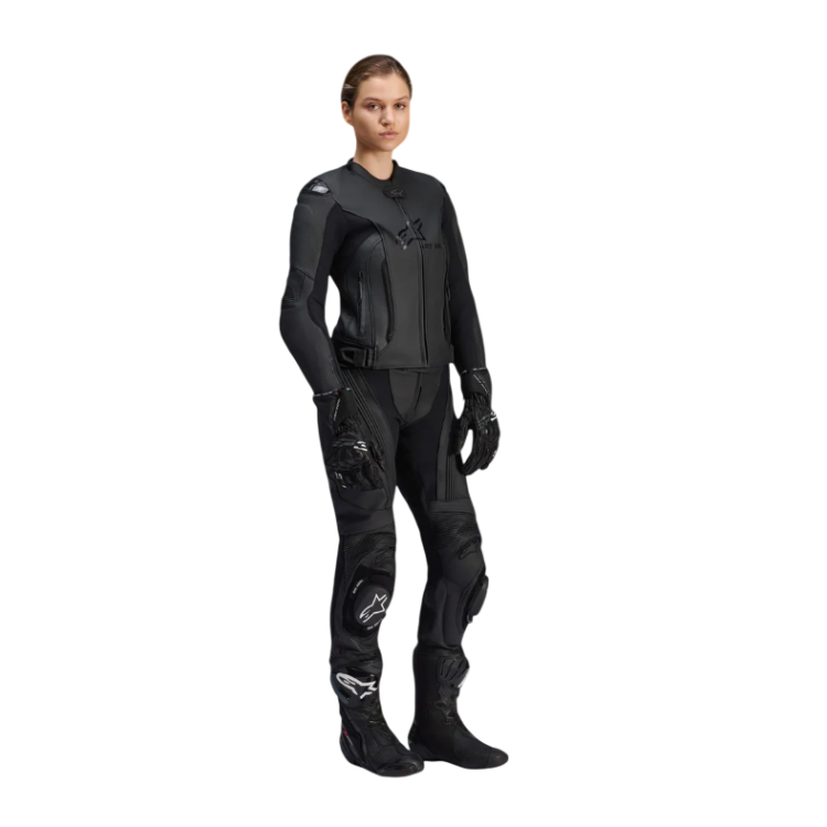 STELLA GP PLUS V4 LEATHER JACKET BLACK BLACK | ALPINESTARS