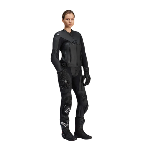 STELLA GP PLUS V4 LEATHER JACKET BLACK BLACK | ALPINESTARS