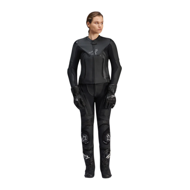 STELLA GP PLUS V4 LEATHER JACKET BLACK BLACK | ALPINESTARS