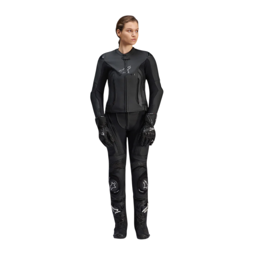 STELLA GP PLUS V4 LEATHER JACKET BLACK BLACK | ALPINESTARS