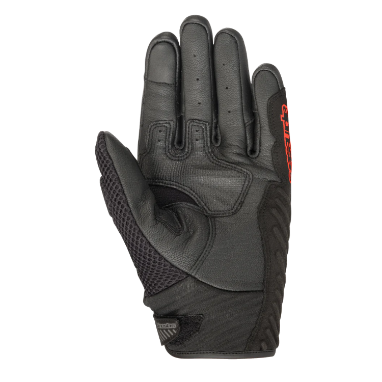 SMX-1 AIR V2 GLOVES BLACK RED FLUO | ALPINESTARS