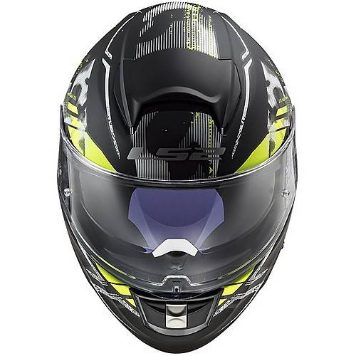 CASCO INTEGRALE LS2 FF397 VECTOR FT2 STENCIL BLACK H-V YELLO