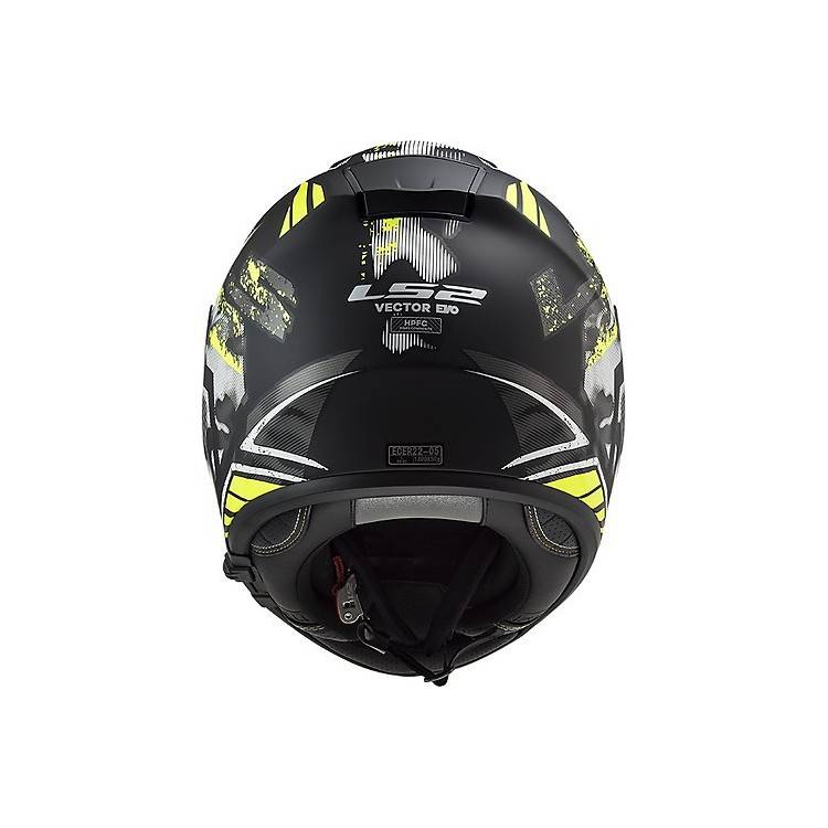 CASCO INTEGRALE LS2 FF397 VECTOR FT2 STENCIL BLACK H-V YELLO