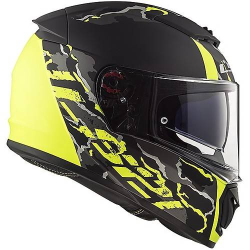 CASCO INTEGRALE LS2 FF390 BREAKER FELINE MATT HI VIS YELLOW