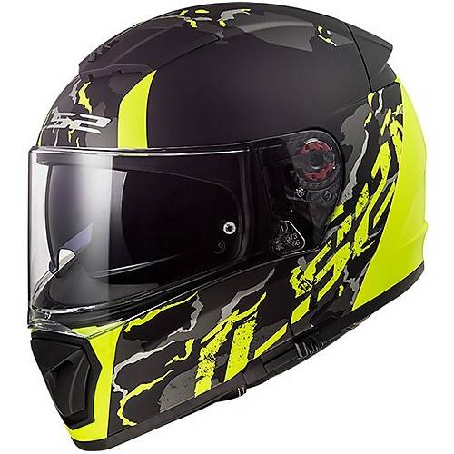 CASCO INTEGRALE LS2 FF390 BREAKER FELINE MATT HI VIS YELLOW