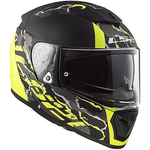 CASCO INTEGRALE LS2 FF390 BREAKER FELINE MATT HI VIS YELLOW