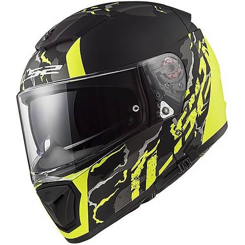 CASCO INTEGRALE LS2 FF390 BREAKER FELINE MATT HI VIS YELLOW