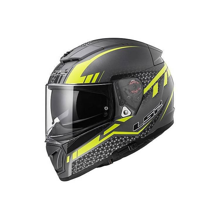 LS2 FF390 BREAKER SPLIT MATT TITANIUM YELLOW