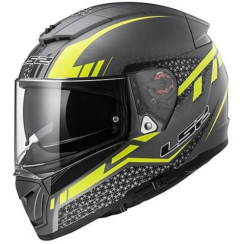 LS2 FF390 BREAKER SPLIT MATT TITANIUM YELLOW