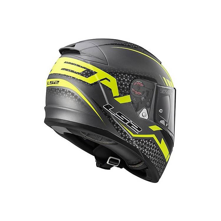 LS2 FF390 BREAKER SPLIT MATT TITANIUM YELLOW