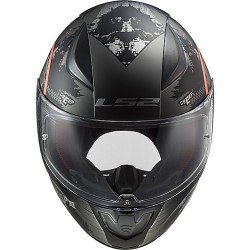 CASCO INTEGRALE LS2 FF353 RAPID CIRCLE TITANIUM FLUO ORANGE