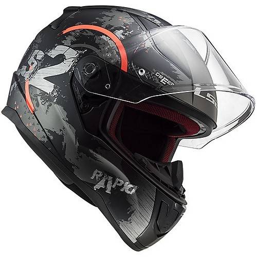 CASCO INTEGRALE LS2 FF353 RAPID CIRCLE TITANIUM FLUO ORANGE