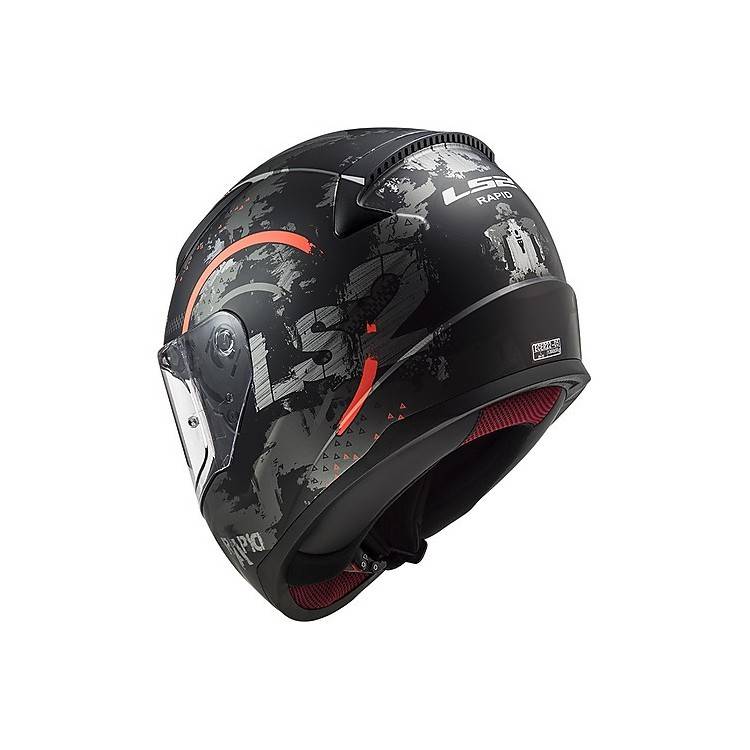 CASCO INTEGRALE LS2 FF353 RAPID CIRCLE TITANIUM FLUO ORANGE