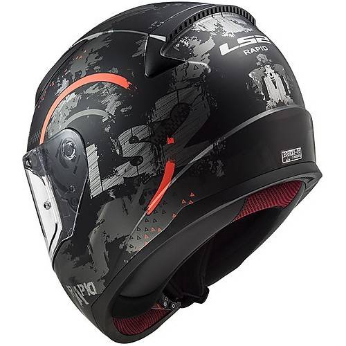 CASCO INTEGRALE LS2 FF353 RAPID CIRCLE TITANIUM FLUO ORANGE
