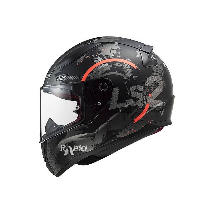 CASCO INTEGRALE LS2 FF353 RAPID CIRCLE TITANIUM FLUO ORANGE