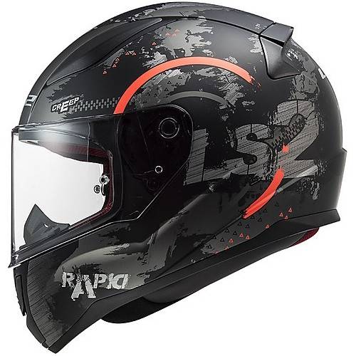 CASCO INTEGRALE LS2 FF353 RAPID CIRCLE TITANIUM FLUO ORANGE