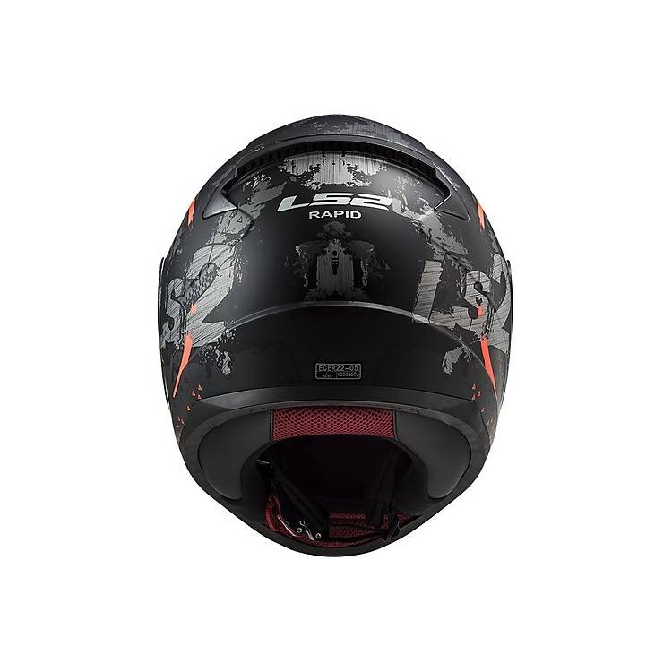 CASCO INTEGRALE LS2 FF353 RAPID CIRCLE TITANIUM FLUO ORANGE