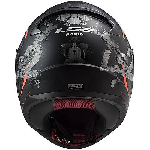CASCO INTEGRALE LS2 FF353 RAPID CIRCLE TITANIUM FLUO ORANGE