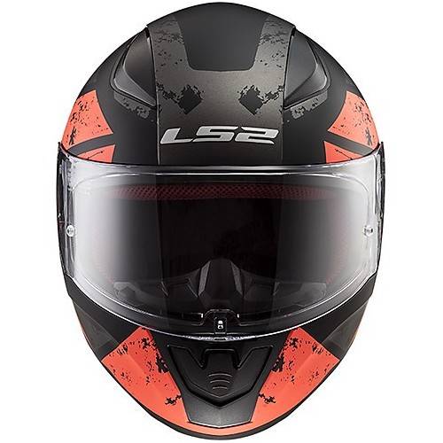 CASCO INTEGRALE LS2 FF353 RAPID DEADBOLT MATT BLACK ORANGE X