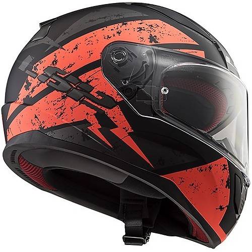 CASCO INTEGRALE LS2 FF353 RAPID DEADBOLT MATT BLACK ORANGE X