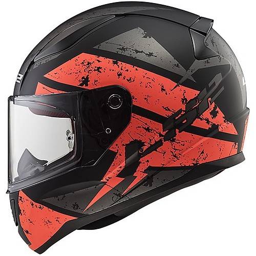 CASCO INTEGRALE LS2 FF353 RAPID DEADBOLT MATT BLACK ORANGE X