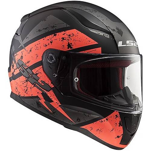 CASCO INTEGRALE LS2 FF353 RAPID DEADBOLT MATT BLACK ORANGE X