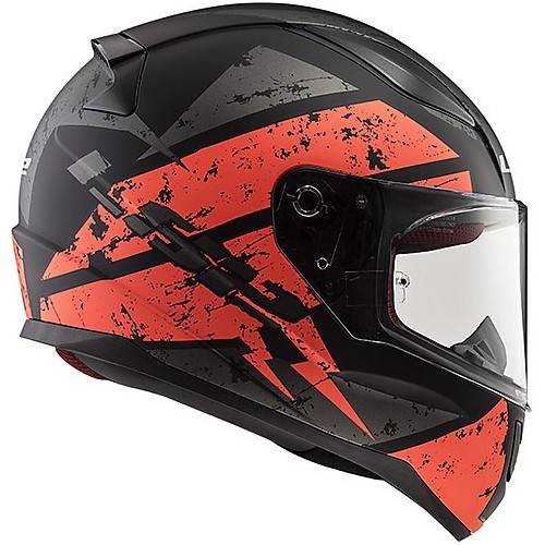 CASCO INTEGRALE LS2 FF353 RAPID DEADBOLT MATT BLACK ORANGE X