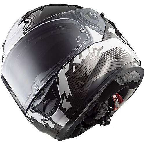 CASCO INTEGRALE LS2 FF320 STREAM EVO HYPE BLACK WHITE TITANI