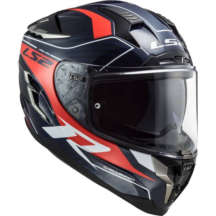 CASCO INTEGRALE LS2 FF327 CHALLENGER CT2 GRID BLUE CARBON RE