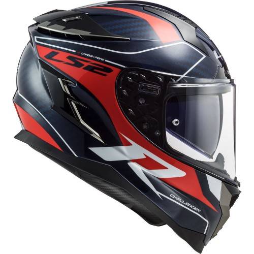 CASCO INTEGRALE LS2 FF327 CHALLENGER CT2 GRID BLUE CARBON RE
