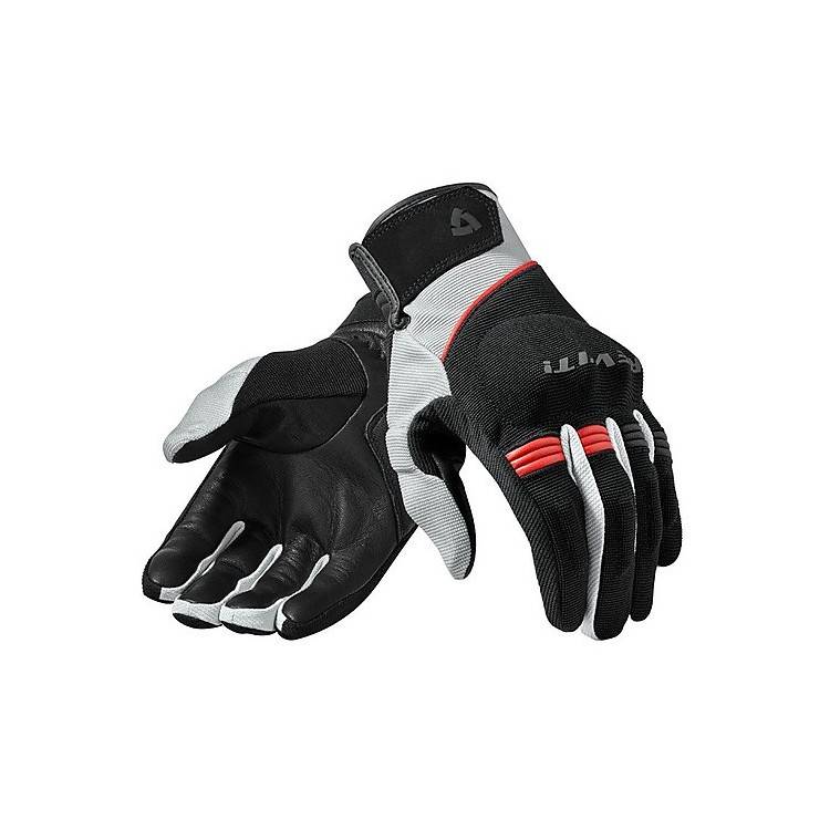 GUANTI MOTO IN TESSUTO ESTIVI  MOSCA NERO ROSSO REV'IT