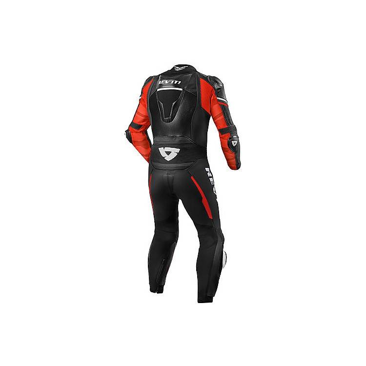 TUTA INTERA IN PELLE   HYPERSPEED 1PC NERO ROSSO REV'IT