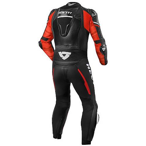 TUTA INTERA IN PELLE   HYPERSPEED 1PC NERO ROSSO REV'IT