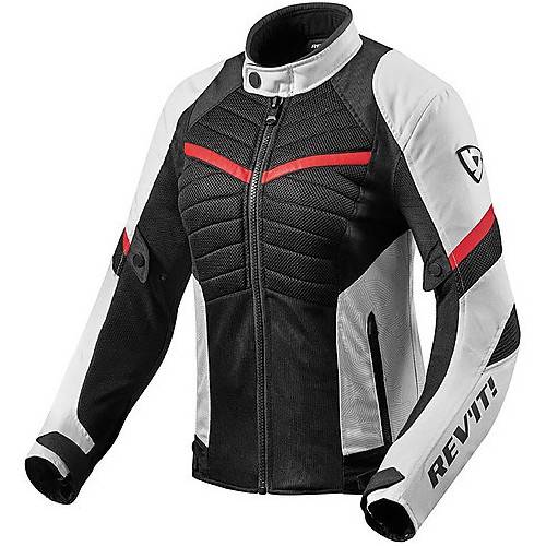 GIUBBOTTO MOTO IN TESSUTO ARC AIR LADIES BIANCO ROSSO REV'IT
