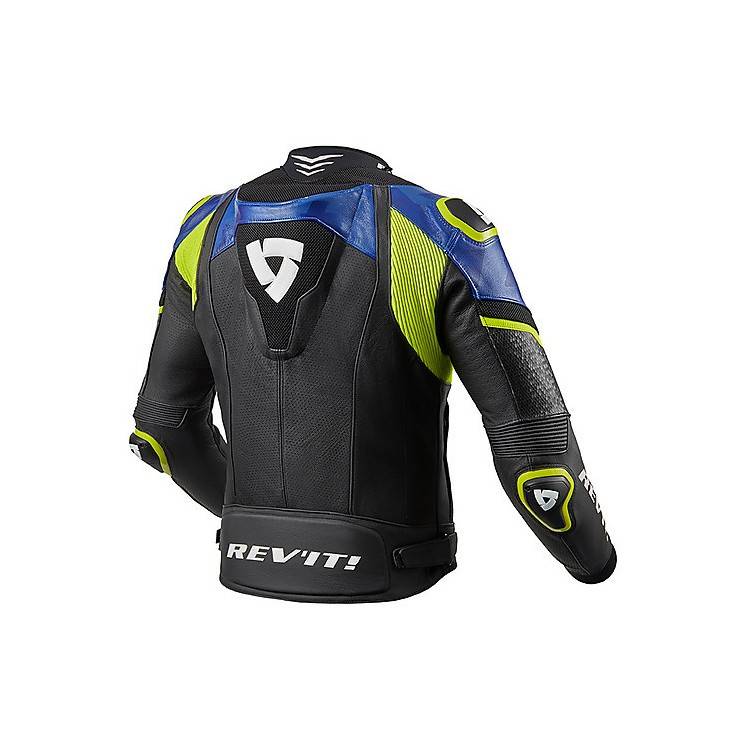 GIUBBOTTO MOTO IN PELLE   HYPERSPEED PRO NERO BLU REV'IT