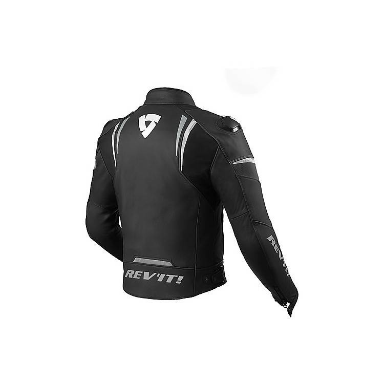 GIUBBOTTO MOTO IN PELLE GLIDE NERO BIANCO REV'IT