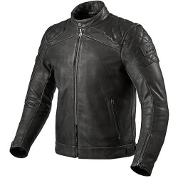 GIUBBOTTO MOTO IN PELLE   CORDITE NERO REV'IT