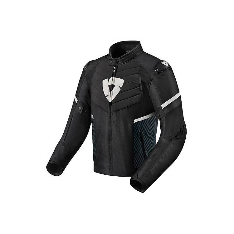 GIUBBOTTO MOTO IN TESSUTO IMP.  ARC H2O NERO BIANCO REV'IT